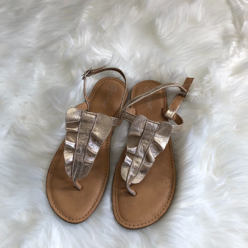 Girls Cat & Jack Gold Sandals